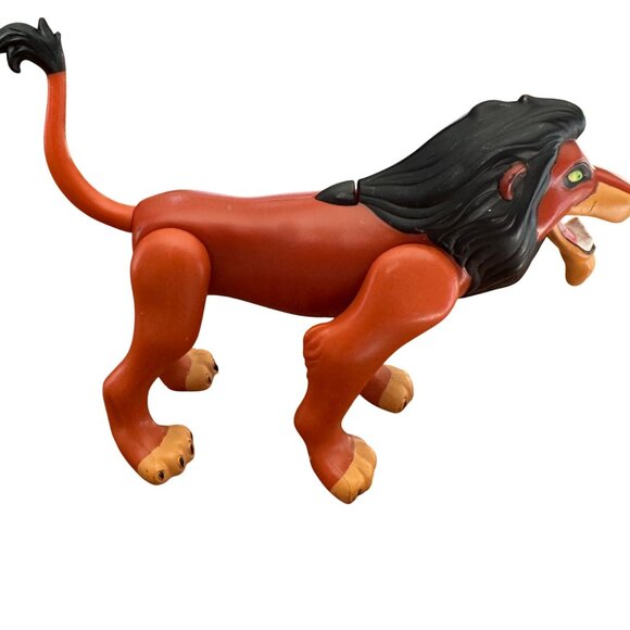 Vtg Scar Fighting Figurine Disney Lion King Collectible Plastic Toy - Picture 2 of 5